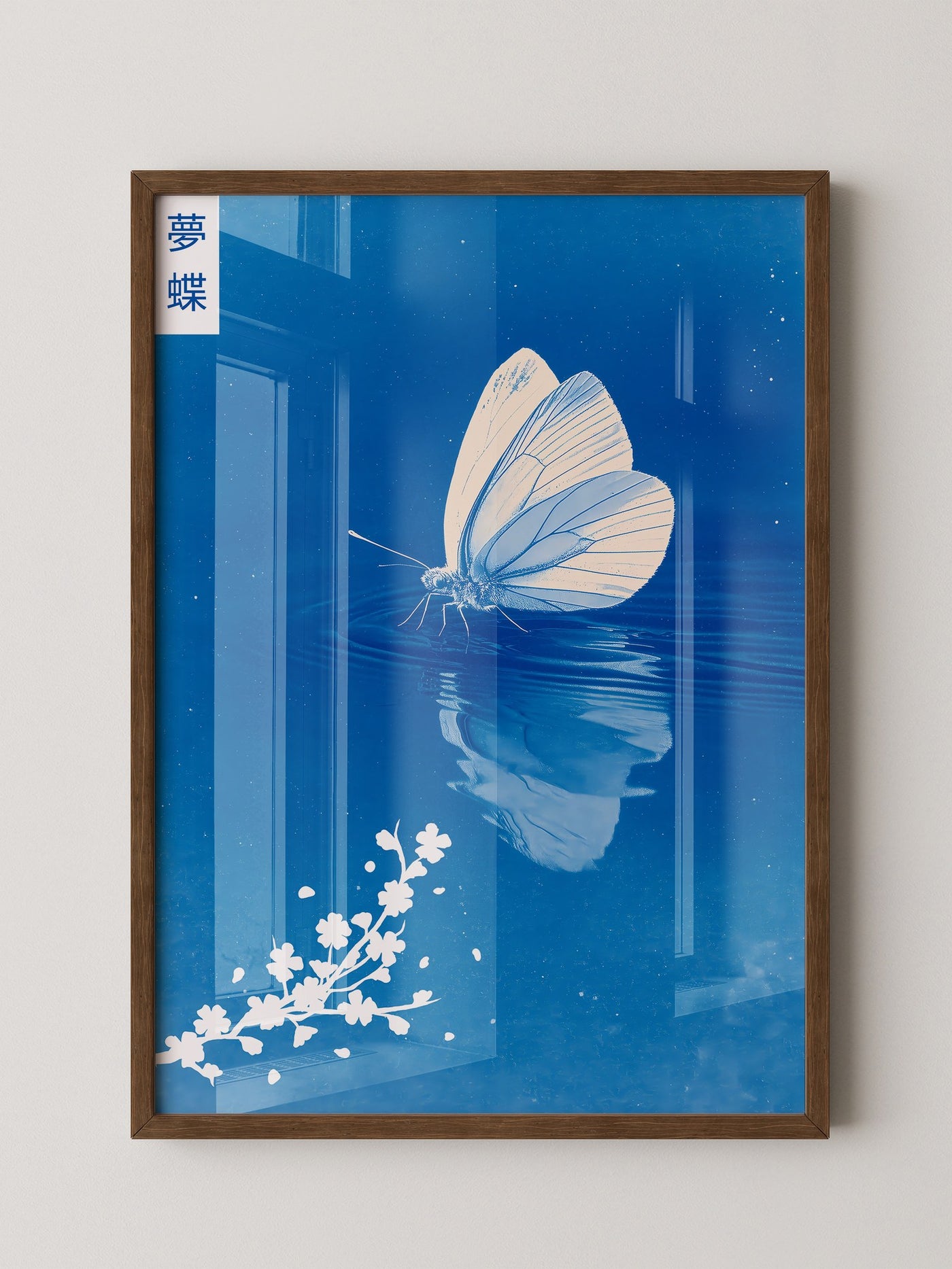Schmetterling Spiegelung Blau