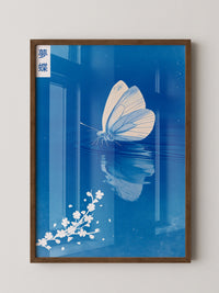 Schmetterling Spiegelung Blau