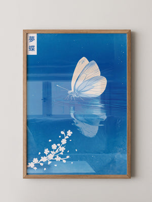 Schmetterling Spiegelung Blau