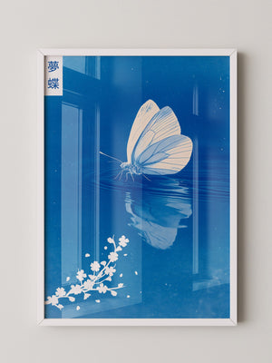 Schmetterling Spiegelung Blau