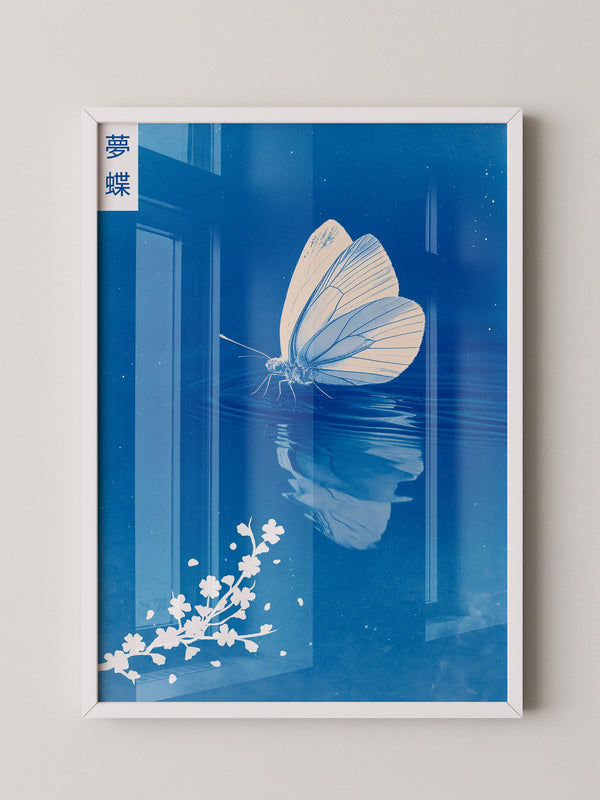Schmetterling Spiegelung Blau