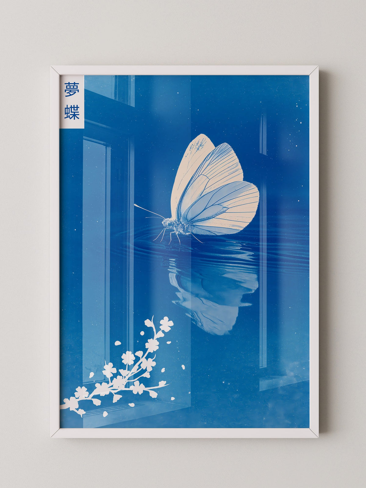 Schmetterling Spiegelung Blau