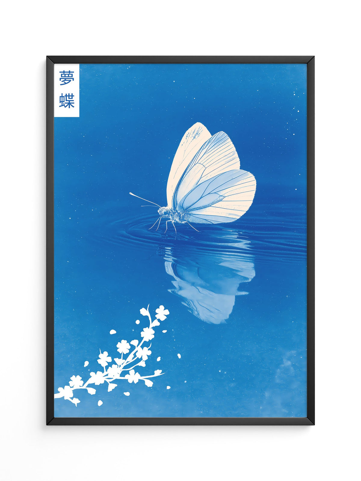 Schmetterling Spiegelung Blau