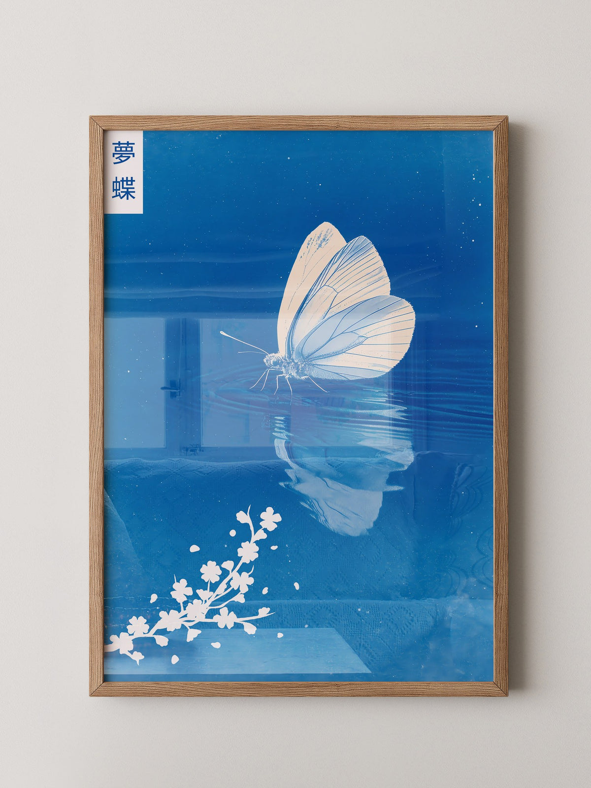 Schmetterling Spiegelung Blau