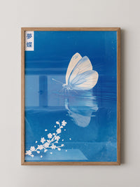 Schmetterling Spiegelung Blau