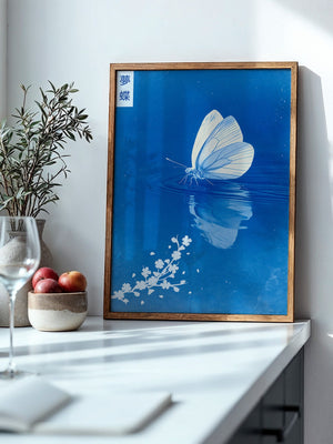 Schmetterling Spiegelung Blau
