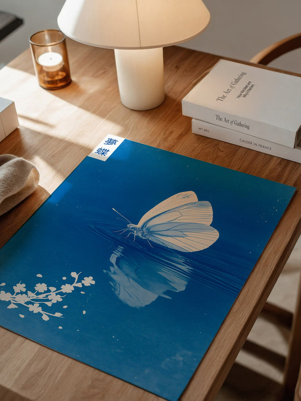 Schmetterling Spiegelung Blau