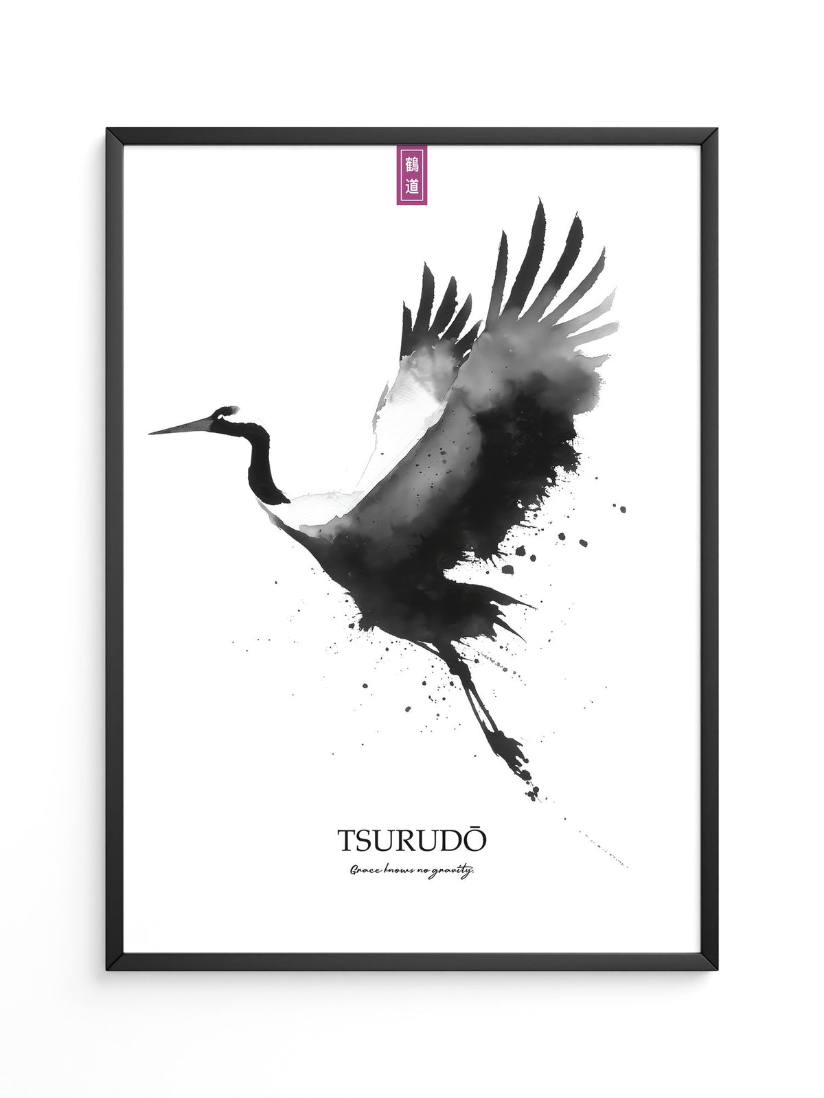 Kranich Flug Aquarell Stil