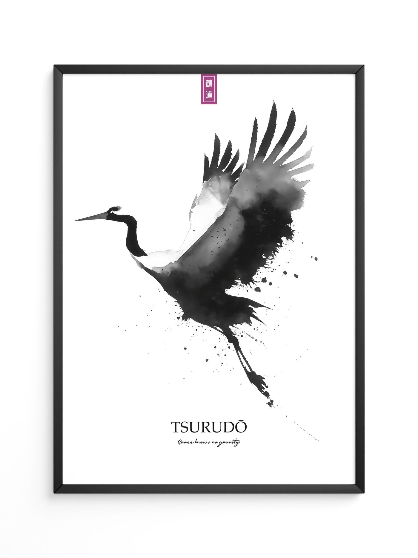 Kranich Flug Aquarell Stil