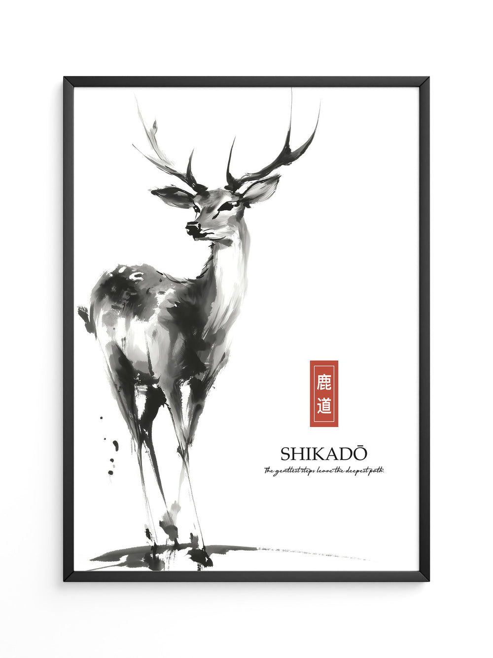 Hirsch Tusche Aquarell