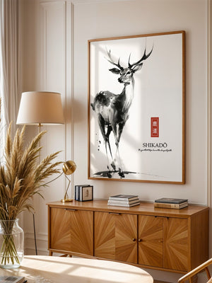 Hirsch Tusche Aquarell
