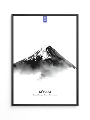 Berg Aquarell Zen Schwarzweiß