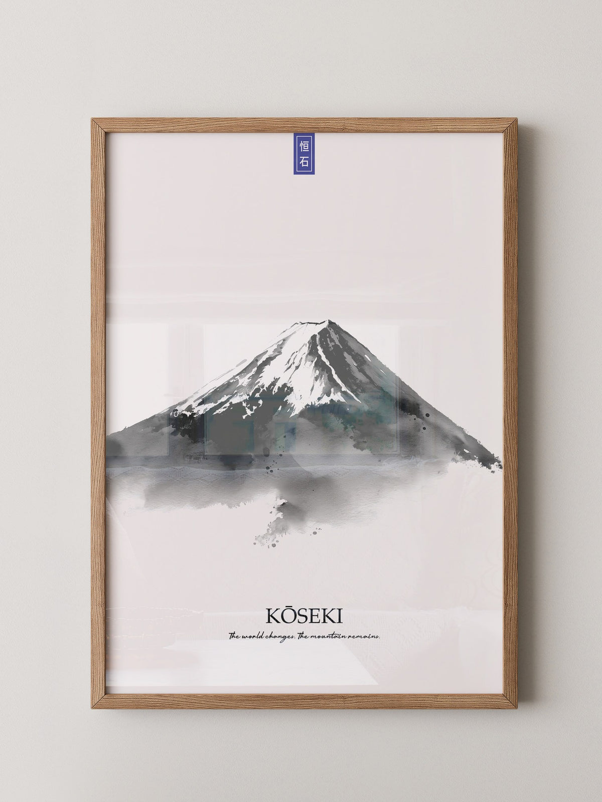 Berg Aquarell Zen Schwarzweiß