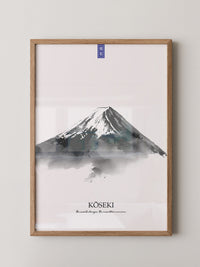 Berg Aquarell Zen Schwarzweiß