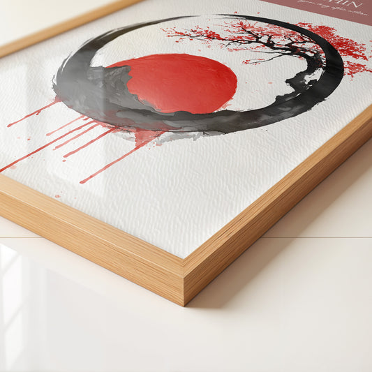 Baumkreis Rot Schwarz Surreal