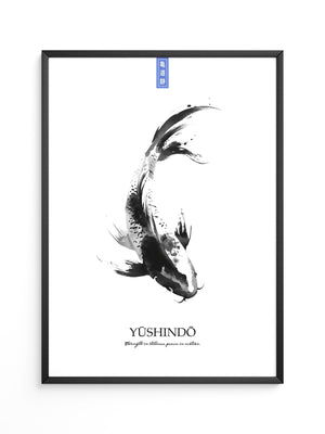 Koi Fisch Tinte Aquarell