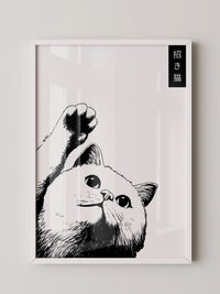 Katzenpfote Schwarz Weiß Grafik