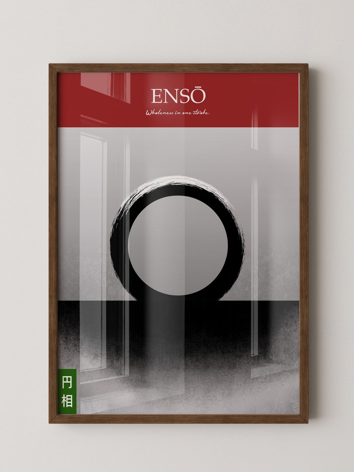 Enso Kreis schwarz weiß minimalistisch