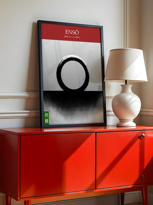 Enso Kreis schwarz weiß minimalistisch