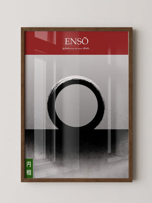 Enso Kreis schwarz weiß minimalistisch