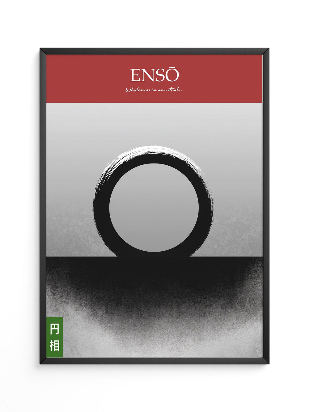 Enso Kreis schwarz weiß minimalistisch