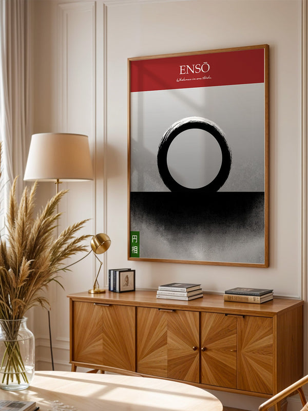 Enso Kreis schwarz weiß minimalistisch
