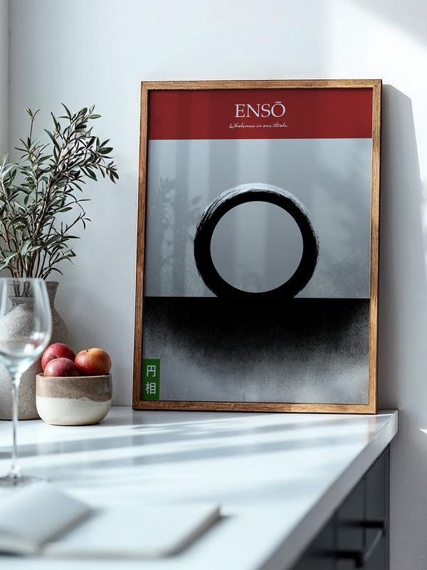 Enso Kreis schwarz weiß minimalistisch