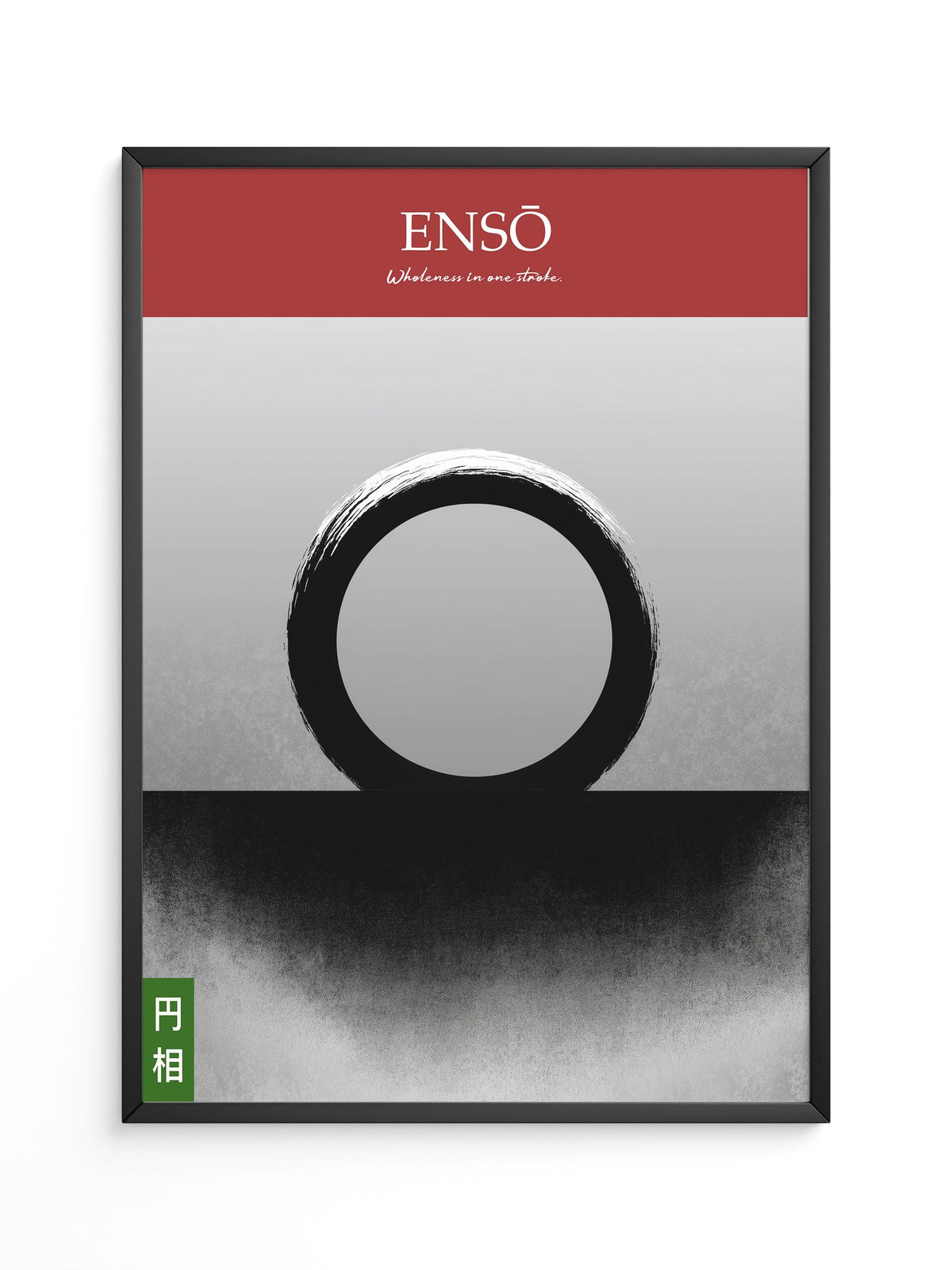 Enso Kreis schwarz weiß minimalistisch