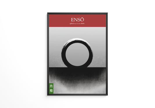 Enso Kreis schwarz weiß minimalistisch