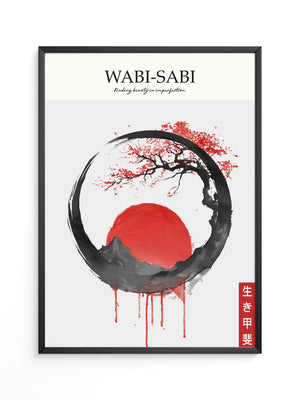 Japanisches Symbol Tinte Rot-Kreis