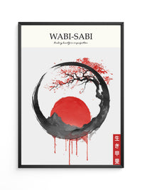 Japanisches Symbol Tinte Rot-Kreis