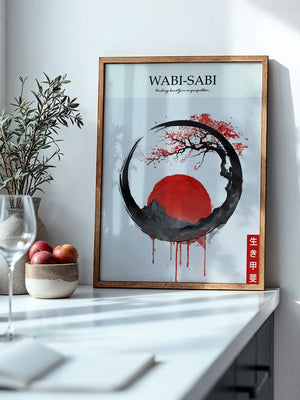 Japanisches Symbol Tinte Rot-Kreis