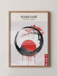 Japanisches Symbol Tinte Rot-Kreis