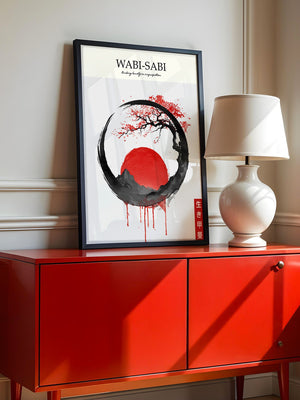 Japanisches Symbol Tinte Rot-Kreis