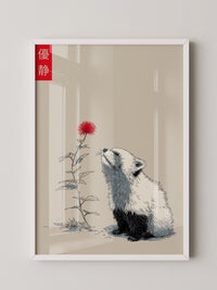 Panda Blume Minimalistisch