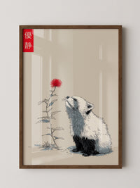 Panda Blume Minimalistisch