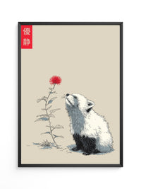 Panda Blume Minimalistisch