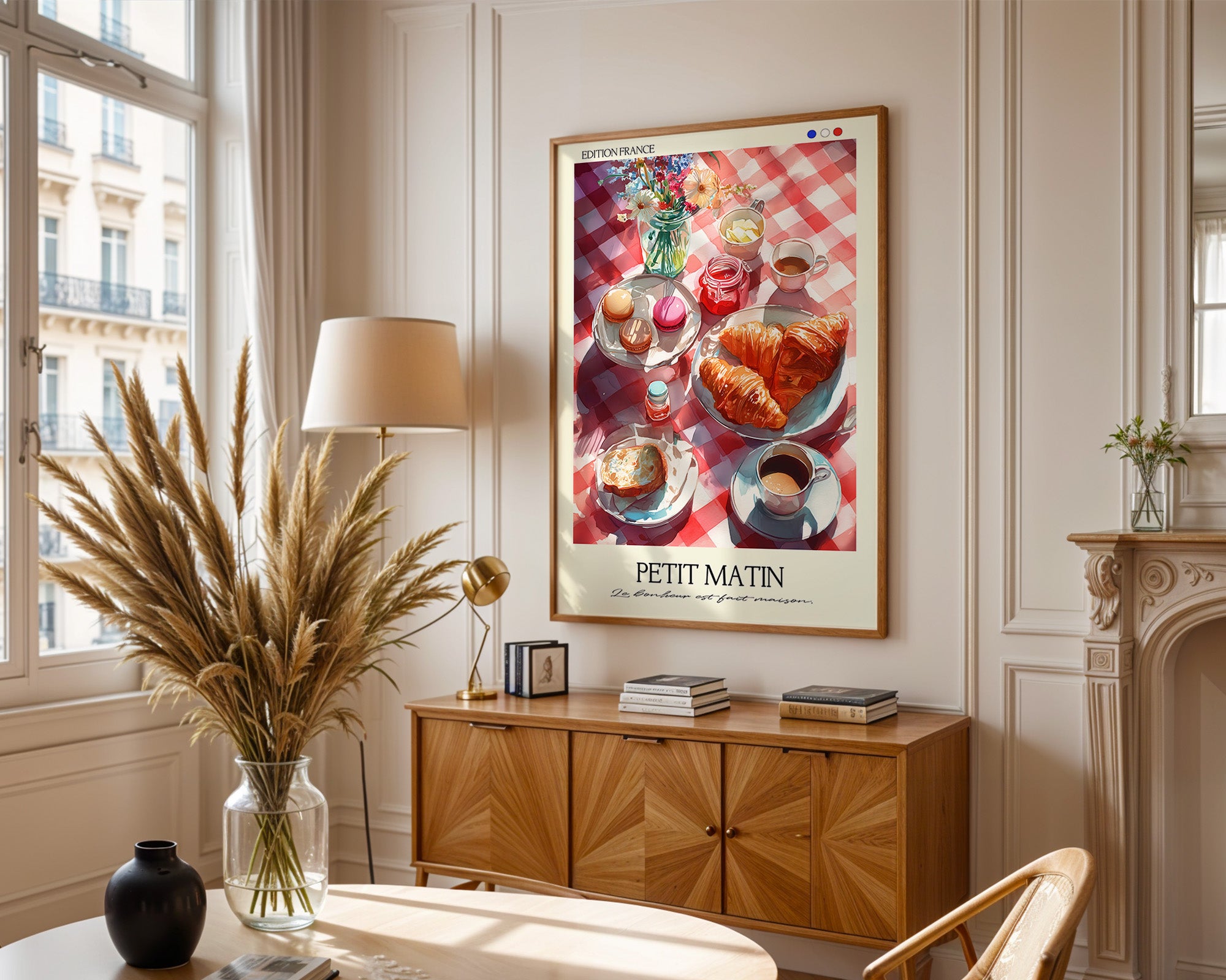 Französisches Frühstück Aquarell