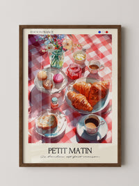 Französisches Frühstück Aquarell