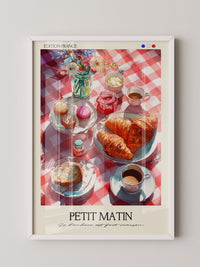 Französisches Frühstück Aquarell