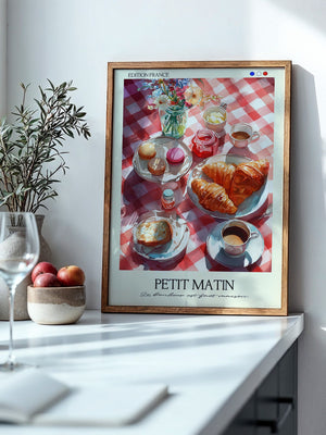 Französisches Frühstück Aquarell
