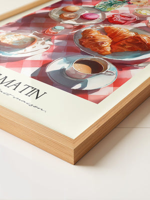 Französisches Frühstück Aquarell