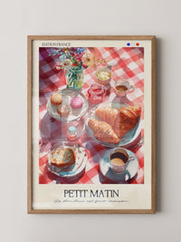 Französisches Frühstück Aquarell