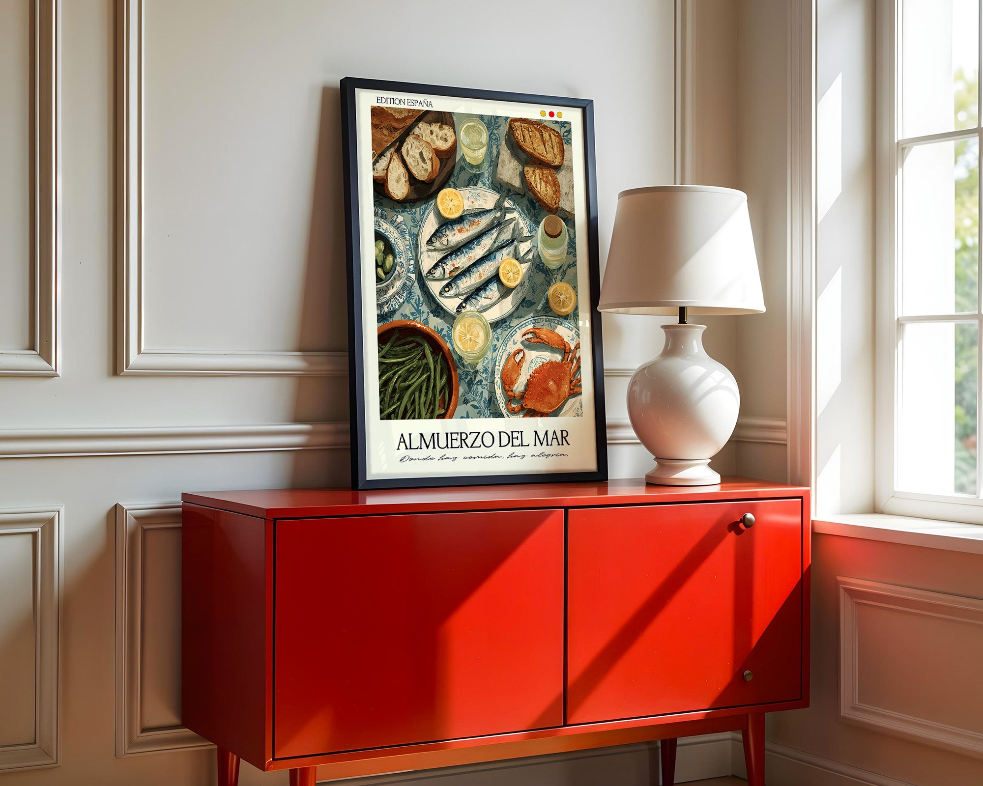 Meergerichte Tischillustration Vintage