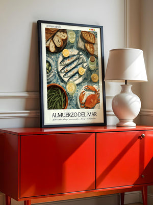 Meergerichte Tischillustration Vintage