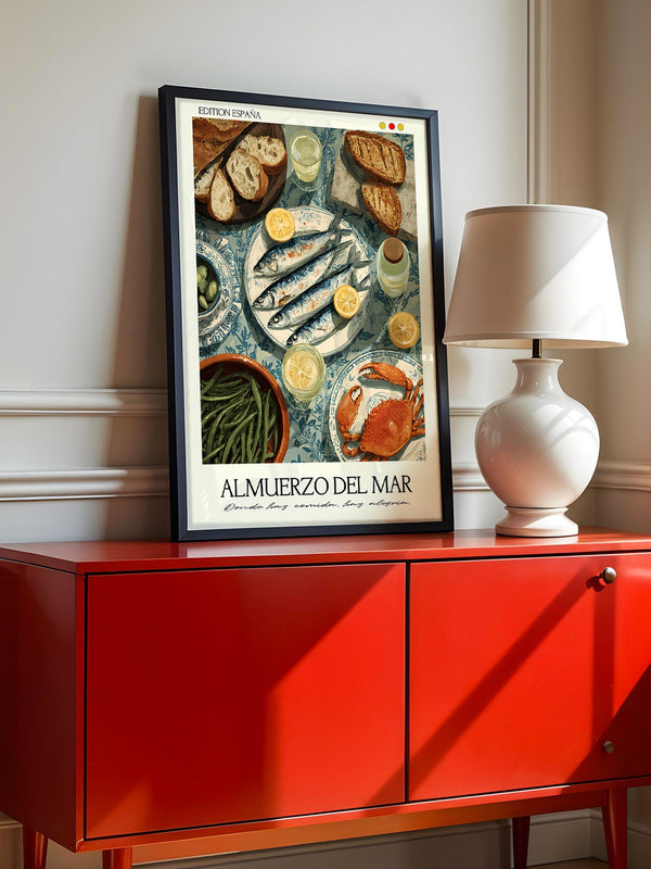 Meergerichte Tischillustration Vintage