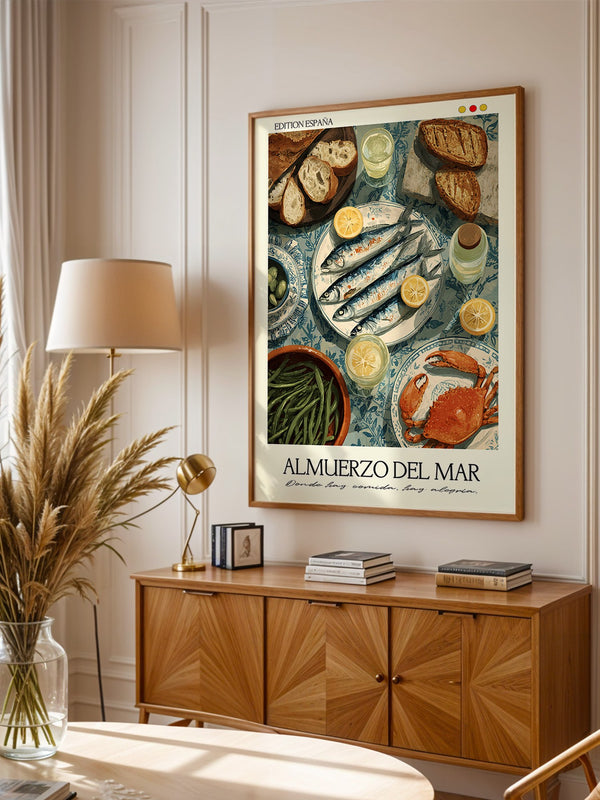 Meergerichte Tischillustration Vintage