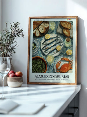 Meergerichte Tischillustration Vintage