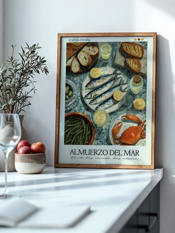 Meergerichte Tischillustration Vintage