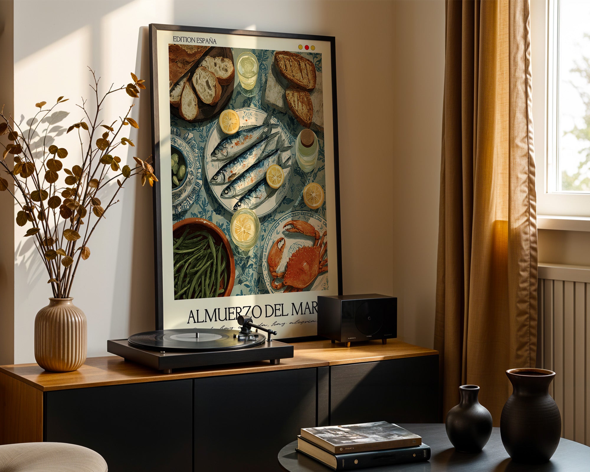 Meergerichte Tischillustration Vintage